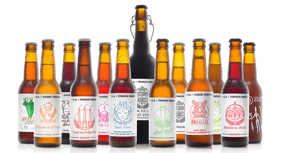 Gama de cervezas I.C.A. & Fermun Beers elaboradas en el ecosistema del Instituto