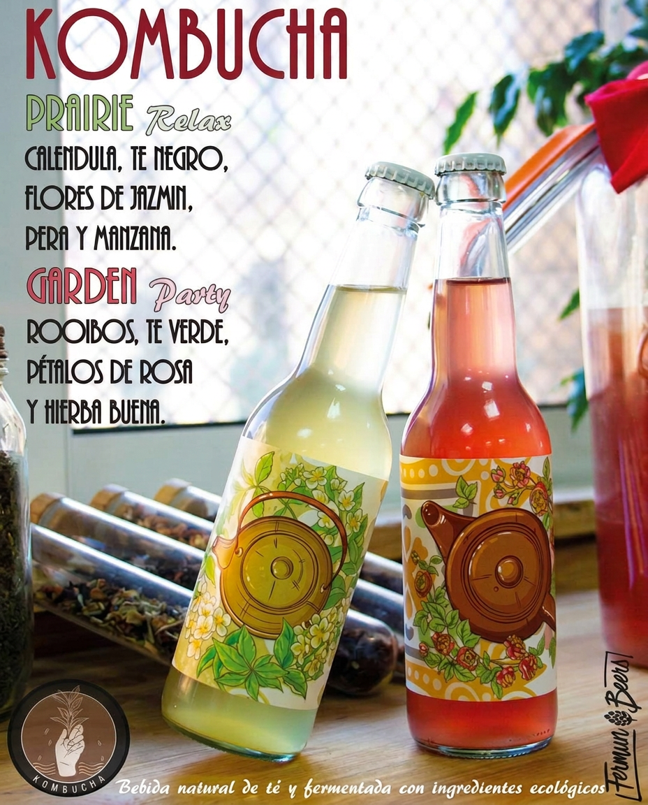 🔊!Ya están aquí¡ las Kombuchas de diseñada Fermun Beers, la bebida refrescante natural fermentada a base de Té, que ha l